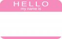 Hello My Name Is - pink